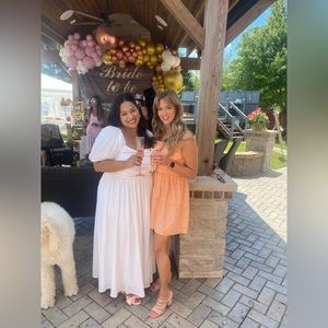 Petal and Pup White Puff Sleeve Dress